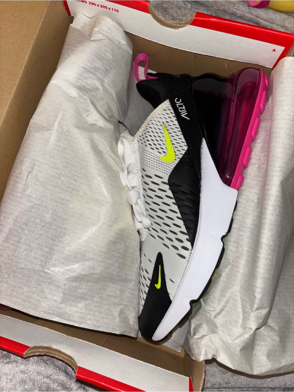 Nike White Black Neon Yellow Hot Pink Air Max Runner